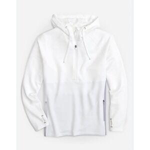 M20 JOHNNIE-O Men's Bancroft Neckline Half-Zip Hooded Pullover White Lilac XXL
